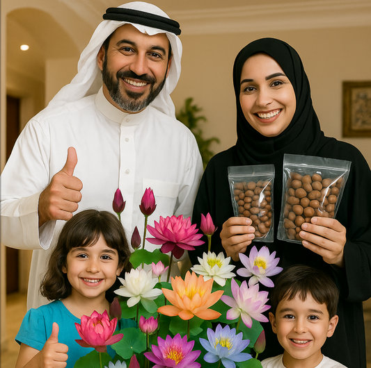 بذور زهور لوتس المائية